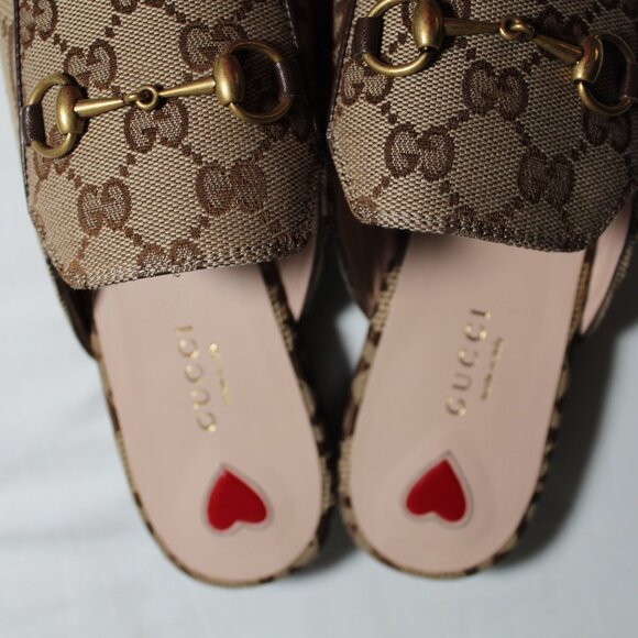 NWB Gucci Jumbo GG Supreme Princetown Horsebit Flats Mules Slip Ons 40 - Picture 4 of 5